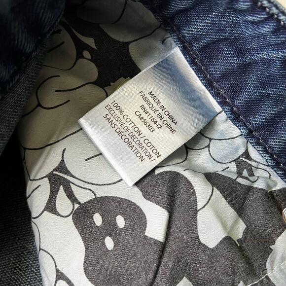 Y2K Empyre Sydney Petrol Wash Loose Fit Denim Shorts Women Sz 12 baggy loose - Picture 5 of 13